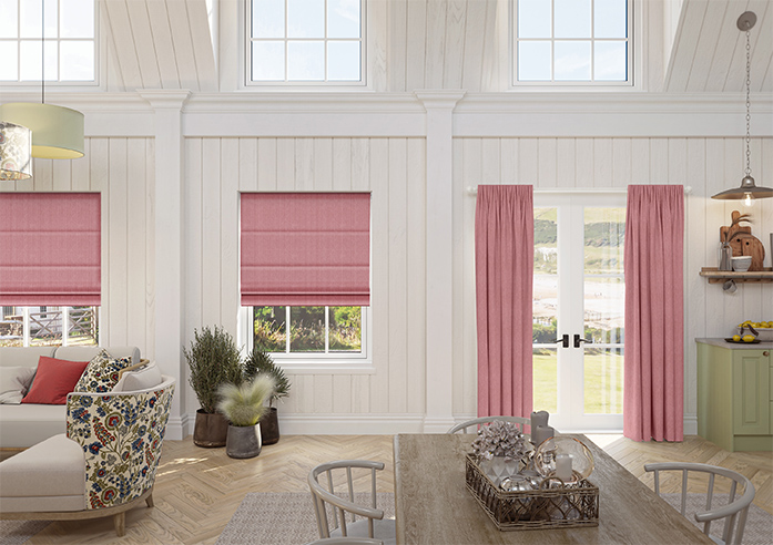Quay Stripes, Dusky Pink - Twist&Fit Roman Blind - Image 8